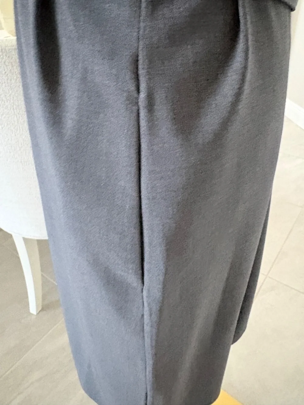 NWT Theory Short Sleeve Belted Charcoal Melange Traceable Wool Dress - Picture 3 of 6